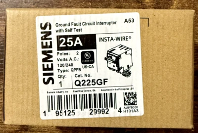 Siemens Q225GF - 2 Pole - GFCI Circuit Breaker - Image 1 of 2