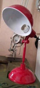 Jolie Lampe de bureau, Rouge , Métal (Id.Gras, JIELDE, ) Design Industriel, - Picture 1 of 6