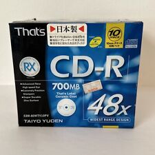 Taiyo Yuden CD-R 700MB 48x Widest Range Design 10 Discs 