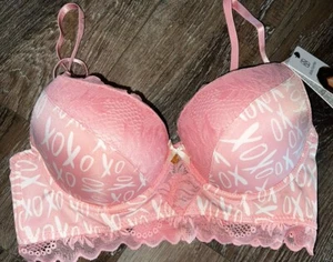 Daisy Fuentes ~ Womens Long Line Bra Push Up Pink Underwire ~ 34B - Picture 1 of 4