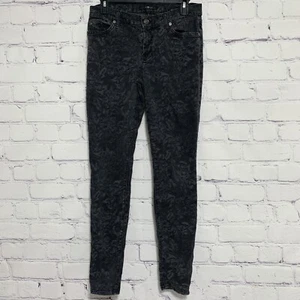 Jeans donna 7 For All Mankind 29 nero floreale burnout skinny - Foto 1 di 4