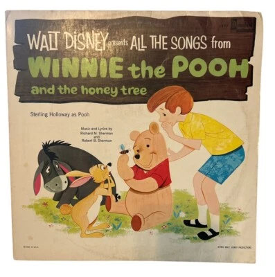 1965 Walt Disney Winnie The Pooh & The Honey Tree disco de vinil LP #1277 MUITO BOM ESTADO - Imagem 1 de 3
