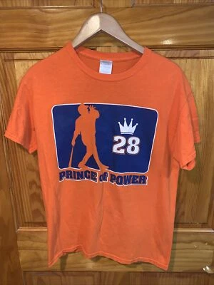 Detroit Tigers T-Shirt Medium Fielder #28 Orange Licensed MLB Prince Of Power - Image 1 of 4