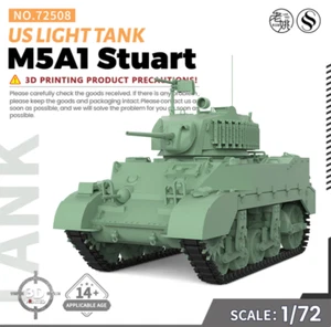SSMODEL 508 V1.9 1/72 25mm Military Model Kit US M5A1 Stuart Light Tank WWII WOT