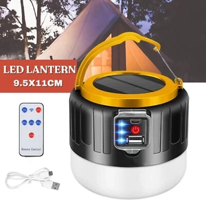 Portable LED Solar Camping Light Lantern Outdoor Tent Lamp USB Rechargeable AU - Picture 1 of 17