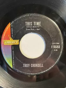 Troy Shondell “This Time” Liberty 7” 45 VG+ - Picture 1 of 4