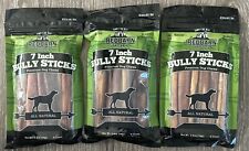 Red Barn Naturals 7” Bully Sticks Dog Chews! 3 Sealed Bags. 2.8oz. Brand New!