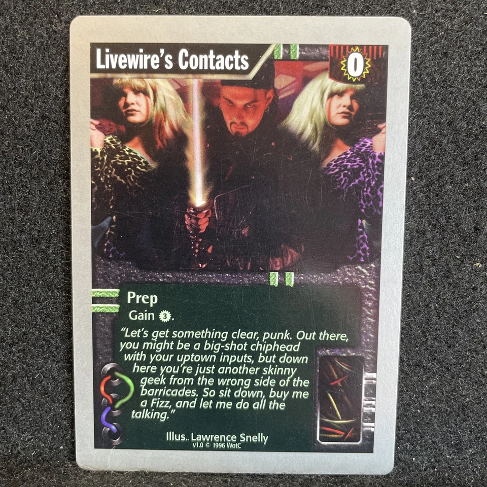 Netrunner 1996 WOTC Uncommon - Livewire's Contacts (FREE SHIPPING)  - Image 1 of 1