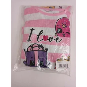 Shopkins Girls' thermal 2-Piece Pajamas set size 4 - Picture 1 of 3