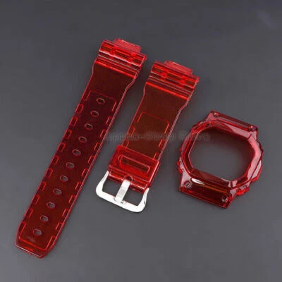 Bisel de correa para reloj Gasio G-Shock DW5600 GW-M5610 DW5000 + estuche correa de reloj TPU de resina Foto 1 de 4