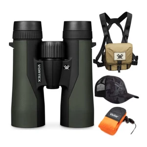 Vortex 8x42 Crossfire HD Roof Prism Binoculars w/Floating Strap & Vortex Hat - Picture 1 of 11