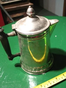 ROCHESTER   COFFEE POT 3 PT   PLATED COPPER    WOOD HANDLE EARLY 1900's - Picture 1 of 10