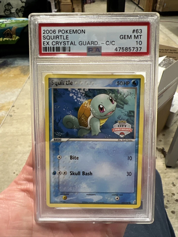 2006 Pokemon EX Crystal Guardian City Champions Squirtle 63/100 PSA 10 Gem Mint - Image 1 of 1