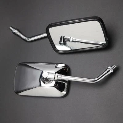 Pair 10mm M10 Rectangle Motorcycle Mirror For Honda CL70 CT90 S90 CL100 CB125 - Image 1 of 4