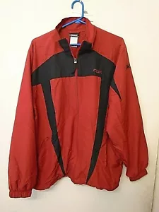 Reebok men's windbreaker jacker size L Red - Picture 1 of 6