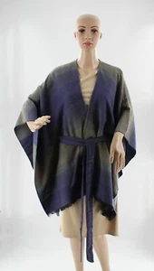 New Nordstroms Accessory St Ombre Stripe Belted Topper Ruana Kimono Nwt #R194 - Picture 1 of 2