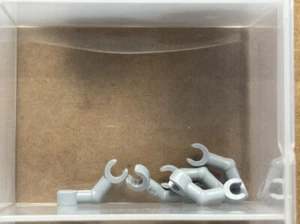 LEGO Parts - Light Bluish Gray Arm Skeleton, Bent with Clips - No 93061 - QTY 5 - Picture 1 of 1