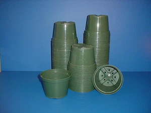 5 New Round 5"inch Plastic Azalea Flower & Nursery Pots - Picture 1 of 1