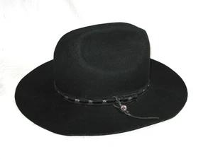 Sheplers Black Western Cowboy Hat 100% Premium Wool Adult Size L Large USA Made - Picture 1 of 18