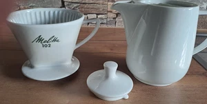 Melitta Kaffeekanne  + Melitta 102 Filter grüner Schriftzug - sehr gut erhalten - Bild 1 von 8