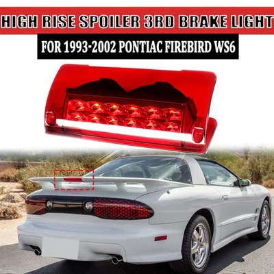 High Rise Spoiler 3rd Brake Light For 1993-2002 Pontiac Firebird Trans Am WS6 US — 第 1/4 张图片
