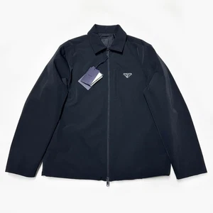 100% AUTHENTIC PRADA RE-NYLON SHIRT BLOUSON JACKET MENS M MEDIUM 48 MENS BLACK - Picture 1 of 23