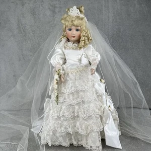 VTG Patricia Loveless Doll 20" Bride Bridal Gown Bouqet Blonde Curls 1992 - Picture 1 of 17