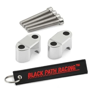 Kit espaciador elevador manillar aluminio plateado elevación 1" Yamaha Blaster 1988-2006 - Imagen 1 de 4