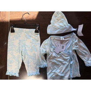 Baby Grey Blue 3 Piece Set- size 6-9 months - Picture 1 of 7