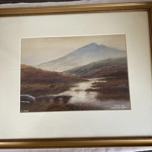 Vintage 1936 Original Painting By Richard Hext Painted By Mouth Artist  - Picture 1 of 9