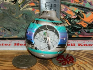 Navajo Native American turqouise Dream Catcher Pottery Ornament Signed EHB DINE - Picture 1 of 5
