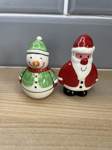 Weihnachten Salz & Pfeffer Weihnachtsmann & Schneemann Set Xmas - Bild 1 von 5