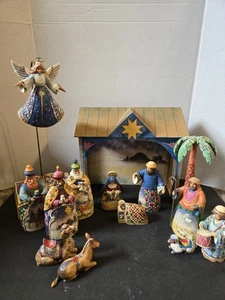 Jim Shore 2003 Joy To The World! 15 teiliges Krippenset Enesco Heartwood Creek - Bild 1 von 11