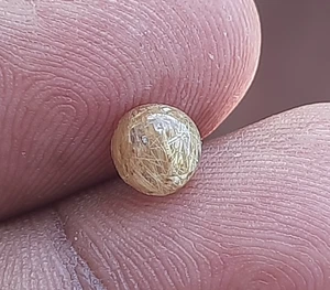 Sri Lanka 1.03 Ct Natural Untreated Rutile Quartz Round Cabochon Loose Gemstone - Picture 1 of 4