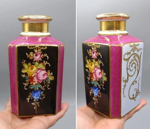 Flacon à Parfum Jacob Petit - Signé JP - Porcelaine peinte Antique Bottle 19ème - Picture 1 of 11