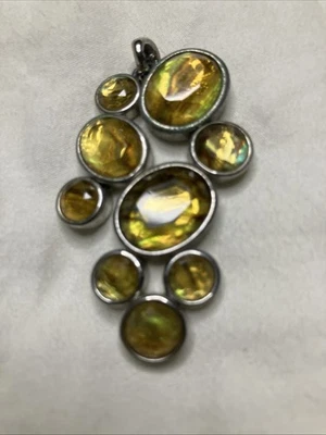 LIA SOPHIA Abalone shell pendant Yellow Iridescent Gemstones - Image 1 of 4