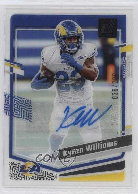 2023 Panini Clearly Donruss Auto /200 Kyren Williams #30 Auto - Image 1 of 2