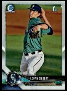 Logan Gilbert 2018 Bowman Draft Chrome Refractor FREE SHIPPING - Picture 1 of 2