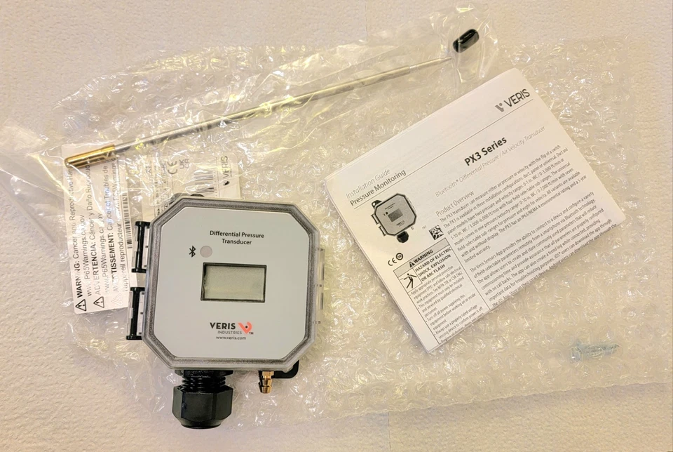 Veris PX3DLX02 压力干燥管 LCD 0-10 英寸 WC 传感器 — 第 1/4 张图片