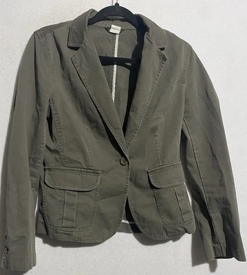 Blazer clásico de diseñador J Crew verde oliva para mujer pequeño Heritage Foto 1 de 4