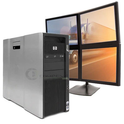 Multi-monitor HP Z800 Computer PC 2.8GHz 8GB 500GB for Dispatching  Logistics - Image 1 of 2