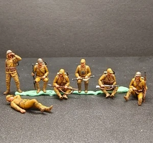 1/72 figures WW2 Japan ARMY 7PCS Banzai attack relax battle SOLDIERS WAR diorama - Picture 1 of 1