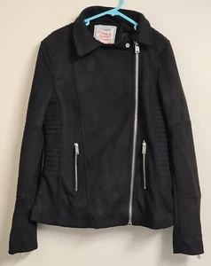 Womens Size 8 Rivers Jacket Coat Black Zip Up Pre-Owned Fully Lined - Picture 1 of 8