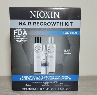 NIOXIN Hair Regrowth Kit Men Shampoo Conditio...