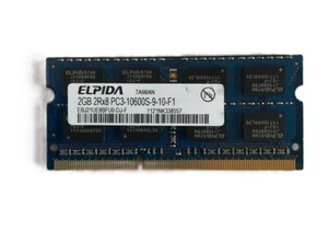 Elpida 2GB DDR3 2Rx8 PC3-10600S EBJ21UE8BFU0-GJ-F Laptop RAM Memory - Picture 1 of 1