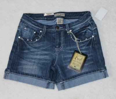 Shorts jeans Earl azul strass novo com etiquetas 2P - Imagem 1 de 4