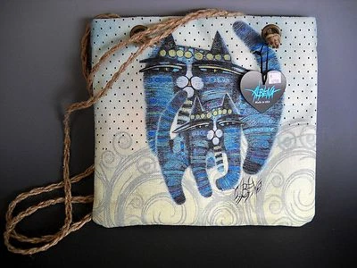 Albena USA Colorful Cat Design TOGETHER FOR EVER Cross Body Messenger Purse  NWT - Image 1 of 4