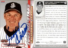 Jerry Cram Signed 2002 Choice California-Carolina League All-Stars #50 Card