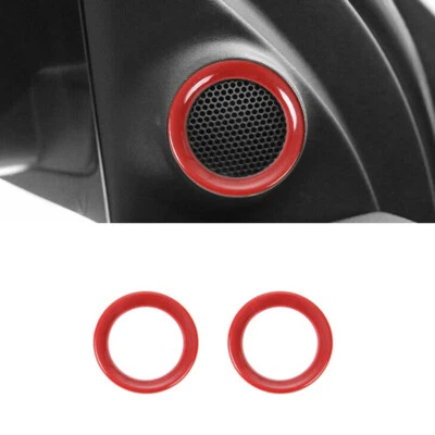 Interior A-pillar Horn Speaker Decor Cover Trim Ring For Dodge Durango 2011+ Red Foto 1 de 4
