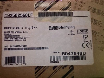 NIB factory sealed Multi-Tech MTCBA-G-EN-F4 QUAD-BAND GSM/ GPRS Wireless Modem - Image 1 of 3